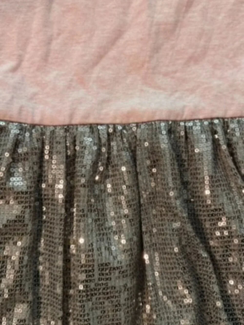 GAP kids mixed fabric sequin skirt Dress girls SMALL 6 7
